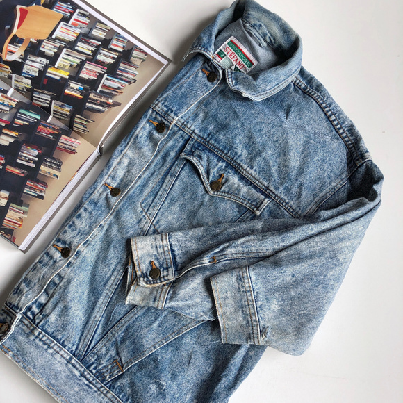 Vintage Jackets & Blazers - Vintage 80's Stefano Distressed Jean Jacket